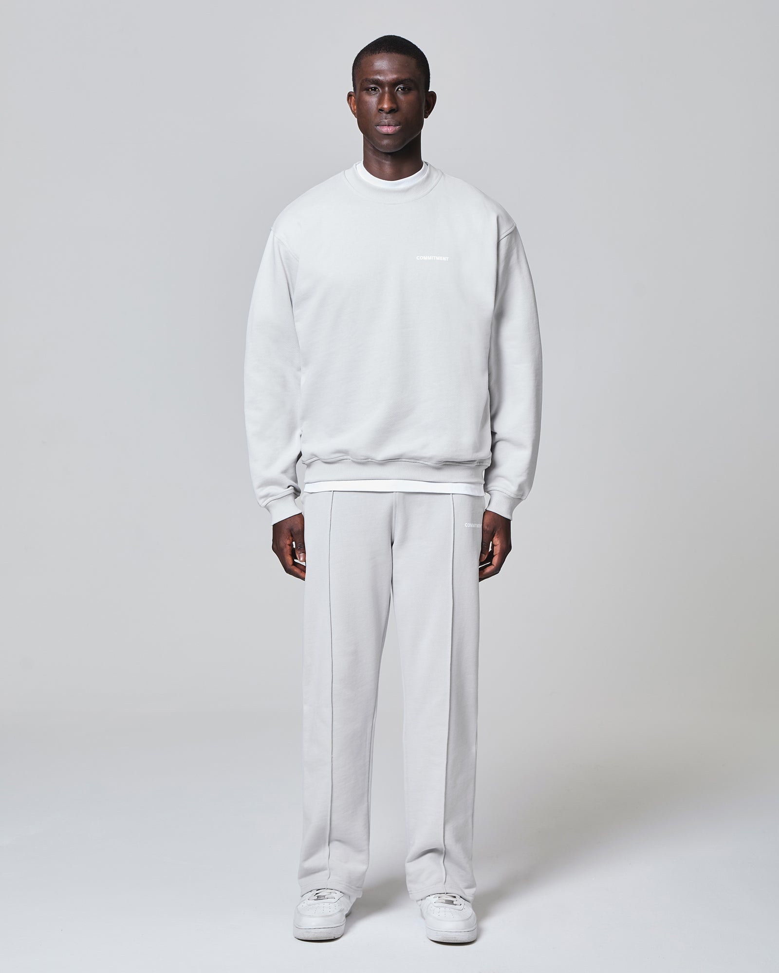 Script Sweatshirt - Stone Grey