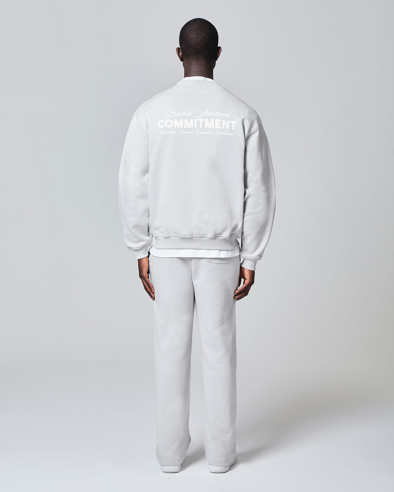 Script Sweatshirt - Stone Grey