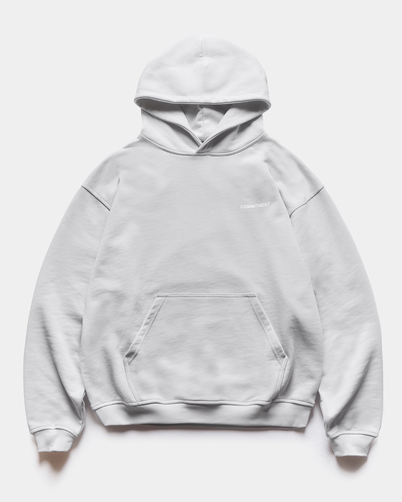 Script Hoodie - Stone Grey