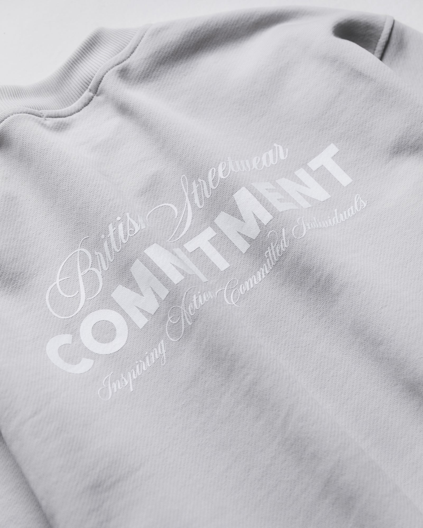 Script Sweatshirt - Stone Grey