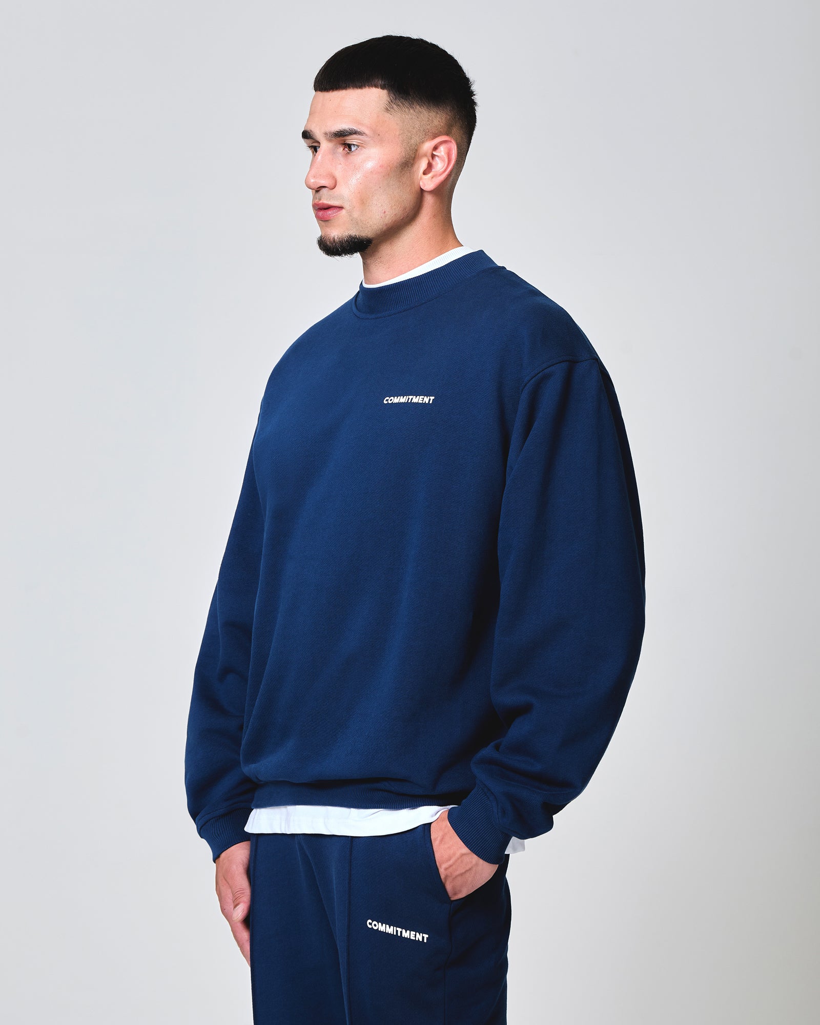 Script Sweatshirt - Petrol Blue