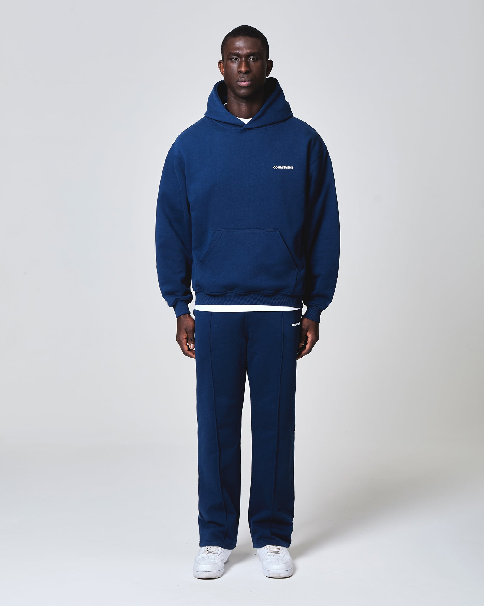 Script Hoodie - Petrol Blue