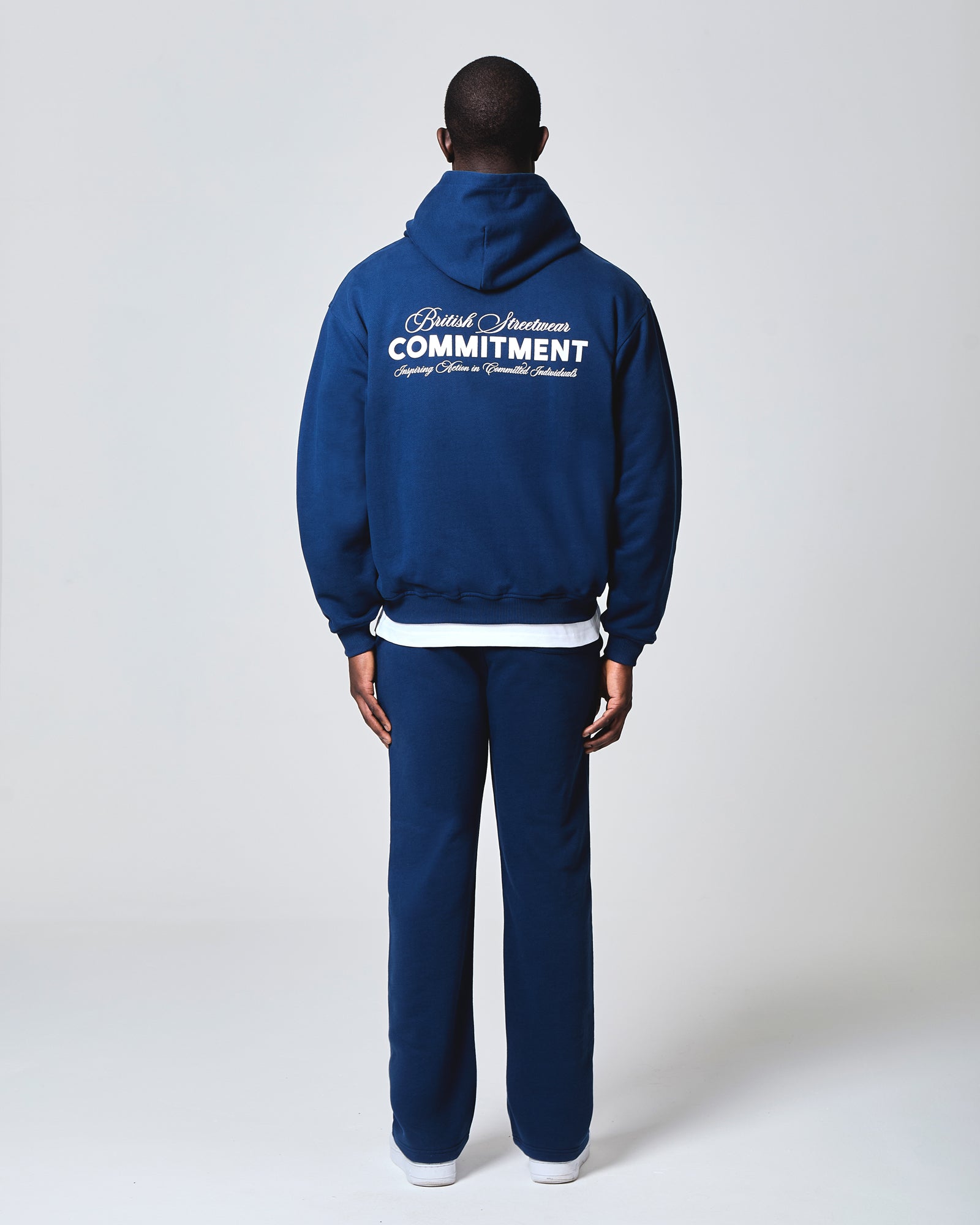 Script Hoodie - Petrol Blue