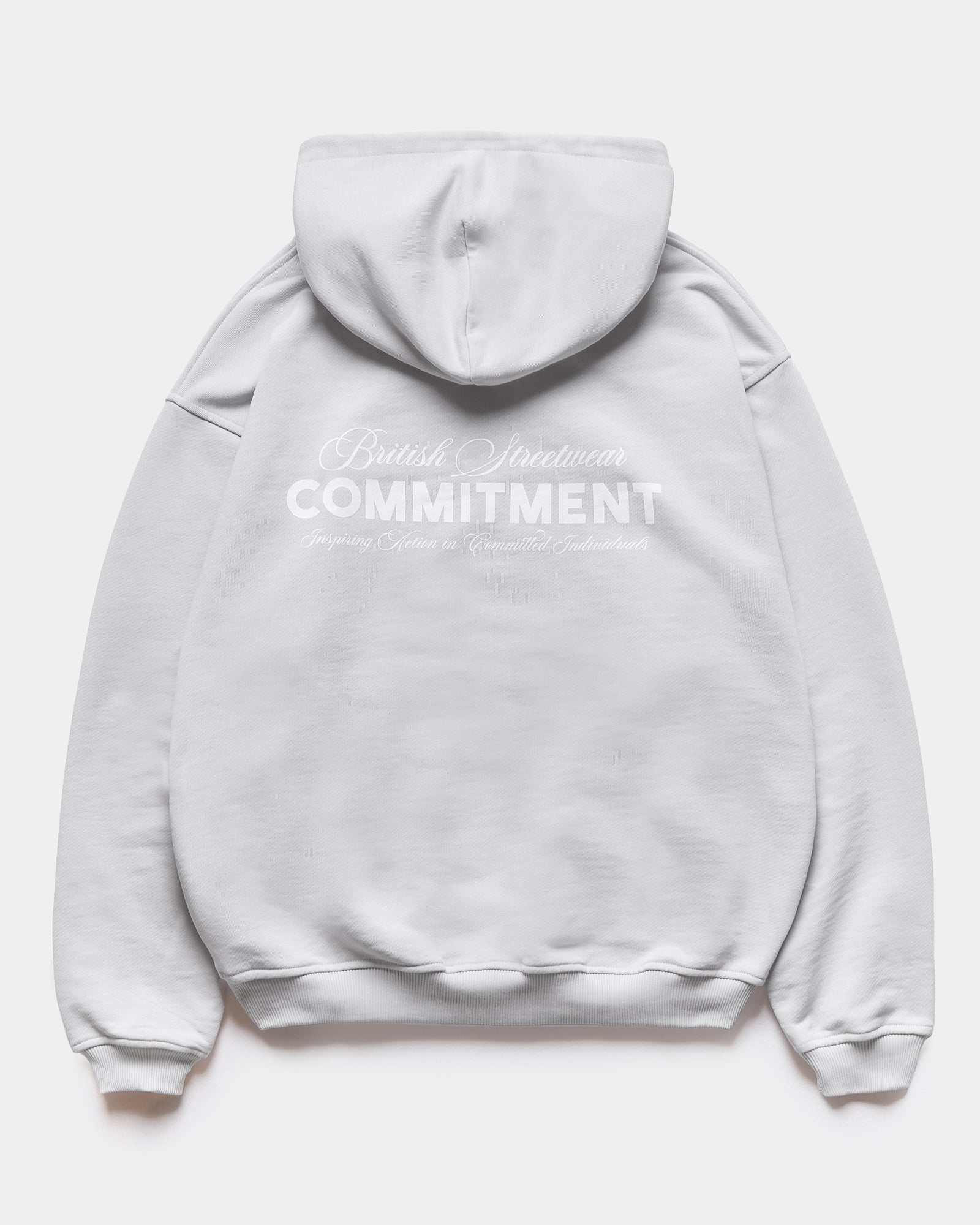 Script Hoodie - Stone Grey